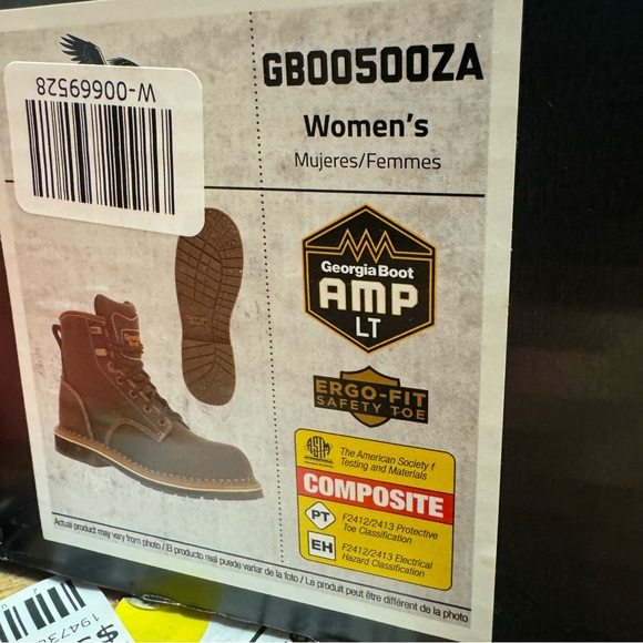 Georgia Boot Womens Amped LT Comp Toe Work Boot Size 9.5 M - Picture 7 of 7